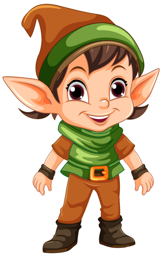 boy christmas elf character